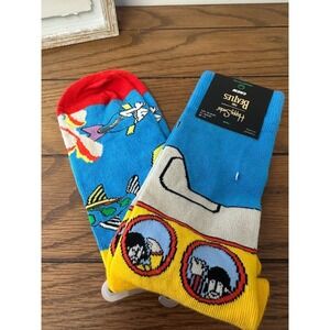 Happy Socks The Beatles Yellow Submarine Blue M 8-12 W 10-12 Unisex Socks